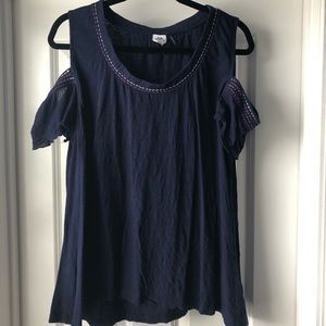 Anthropologie Cold Shoulder Top